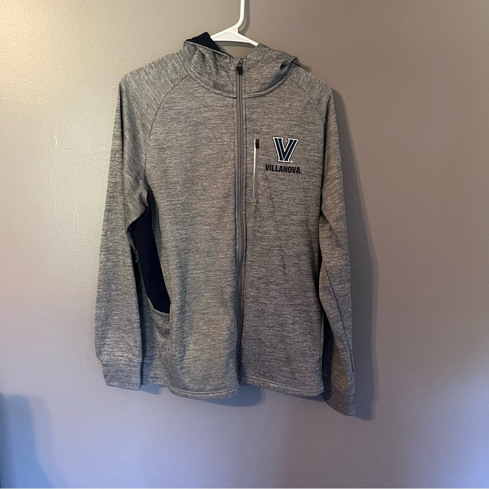 Villanova wildcat light grey full zip hoodie
